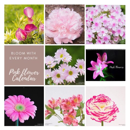 Roze fijne bloesems Agenda Kalender