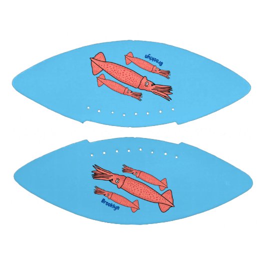 Roze fijne inktvis cartoon illustratie american football (Panelen)