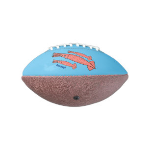 Roze fijne inktvis cartoon illustratie american football