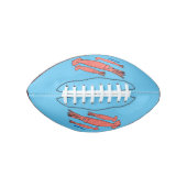 Roze fijne inktvis cartoon illustratie american football (Voorkant)