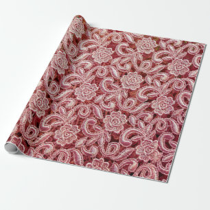 Roze fijne kant textuur met naadloze mooie vin cadeaupapier
