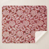 Roze fijne kant textuur met naadloze mooie vin sherpa deken (Voorkant (horizontaal))