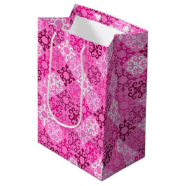 Roze Filigraan Diamant Patroon Medium Cadeauzakje