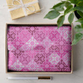 Roze Filigraan Diamant Patroon Tissuepapier (Geschenk)