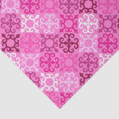 Roze Filigraan Diamant Patroon Tissuepapier (Detail)