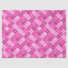 Roze Filigraan Diamant Patroon Tissuepapier