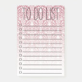 Roze filigraan to do list of boodschappenlijst post-it® notes (Voorkant)