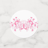  roze Filigree Confetti (Kleine voorkant)