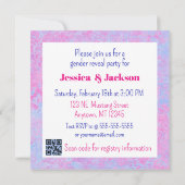 Roze filly & Blue Colt Western Stijl Geslacht Kaart (Achterkant)