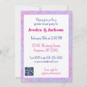 Roze filly & Blue Colt Western Stijl Geslacht Kaart (Achterkant)