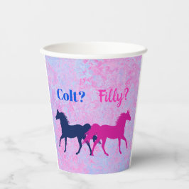 Roze filly & Blue Colt Western Stijl Geslacht Papieren Bekers