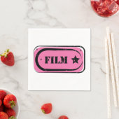 Roze Film Ticket Papieren servetten (Insitu)