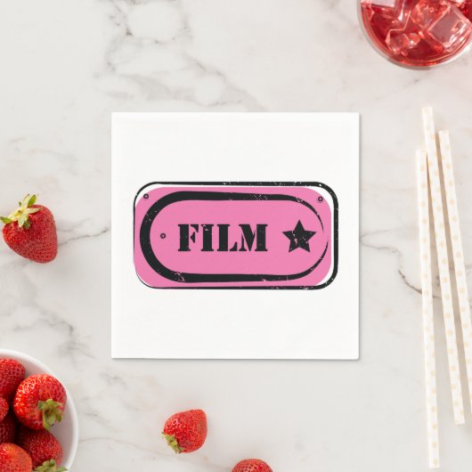 Roze Film Ticket Papieren servetten (Insitu)