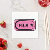 Roze Film Ticket Papieren servetten