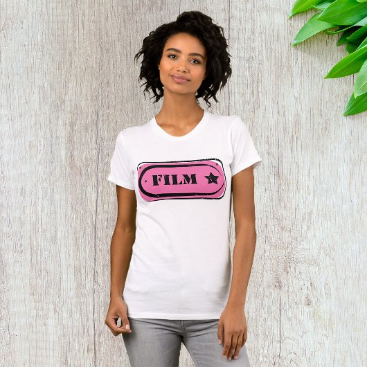 Roze Film Ticket Vrouwen T-Shirt
