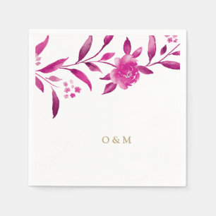 Roze filosofische chinoiserie Wedding monogram Servet