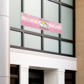 Roze filter Glitter Unicorn Banner (Buitenkant Gebouw)