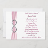 Roze finity Bridal Shower Invitation Kaart (Voorkant)