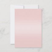 Roze First Birthday Baby Girl Fotouitnodiging (Achterkant)