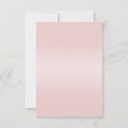 Roze First Birthday Baby Girl Fotouitnodiging (Achterkant)