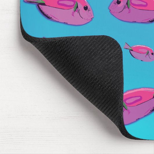 Roze Fishes Mousepad Muismat (Hoek)