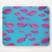 Roze Fishes Mousepad Muismat (Voorkant)