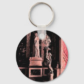 Roze Fisheye Versailles Statue Sleutelhanger (Voorkant)