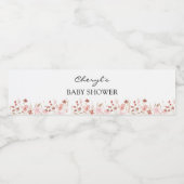 Roze flacon Baby shower Etiket (Enkel label)