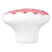 Roze flacon keramische knop (Zijkant)