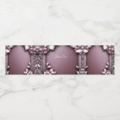 Roze flacon water Etiket (Enkel label)