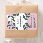 Roze flaconetiket met flesje met draanisch serum D Etiket (Insitu)