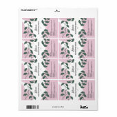 Roze flaconetiket met flesje met draanisch serum D Etiket (Full Sheet)