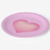 Roze flade papieren bordje (Gekanteld)