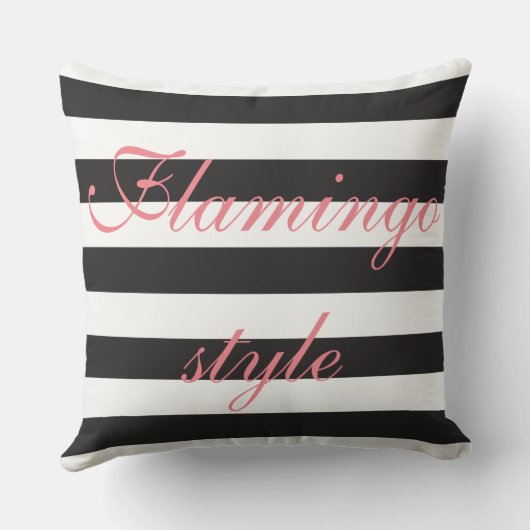 Roze flaminginkpijp kussen (Achterkant)