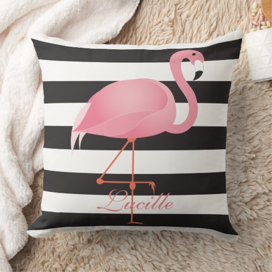 Roze flaminginkpijp kussen (Deken)