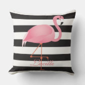 Roze flaminginkpijp kussen (Voorkant)