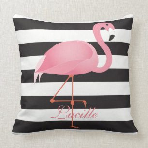 Roze flaminginkpijp kussen