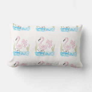 Roze Flamingo #13 door EelKat Wendy C Allen Kussen