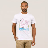 Roze Flamingo #13 T-shirt (Voorkant volledig)