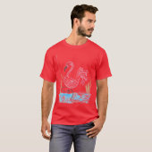 Roze Flamingo #13 T-shirt (Voorkant volledig)