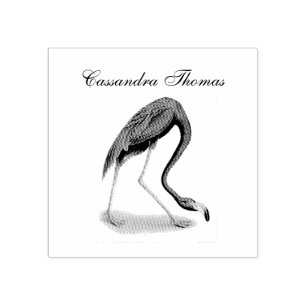 roze flamingo #1 Naam Rubberstempel