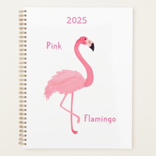 Roze Flamingo 2025 Planner (Voorkant)