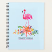Roze Flamingo 2 & Tropische Hibiscus bloemen bouqu Planner (Voorkant)