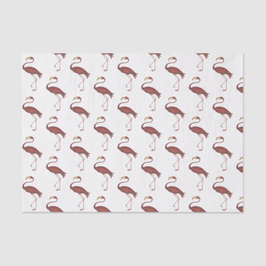 Roze Flamingo #2 Vieux Tissuepapier (Voorkant)