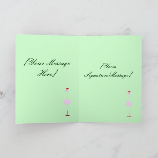 Roze Flamingo 3 Kaart (Binnen)