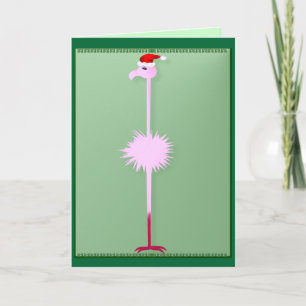 Roze Flamingo 3 Kaart