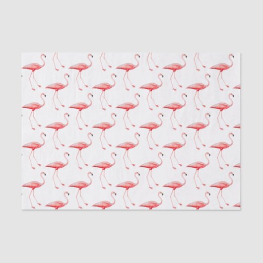 roze Flamingo #3 Weefpapier Tissuepapier (Voorkant)