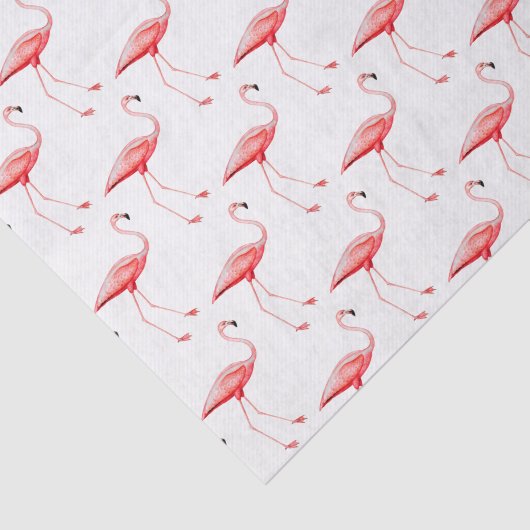  roze Flamingo #3 Weefpapier Tissuepapier (Detail)