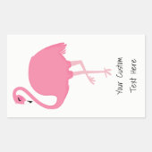 Roze Flamingo aangepaste tekst stickers (Voorkant)
