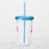Roze Flamingo Acryl Tumbler Drinkbeker (Rechts)